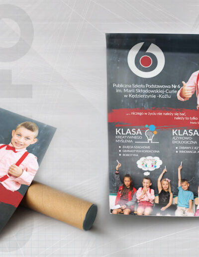 kolorowy plakat informacyjny ogłaszający nabór do PSP nr 6 w Kędzierzynie-Koźlu