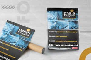 kolorowy plakat informacyjny z ofertą pracy firmy Paris Engineers z Wrocławia