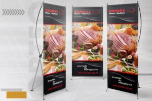 kolorowy nośnik reklamowy firmy Kordas mięso i wędliny