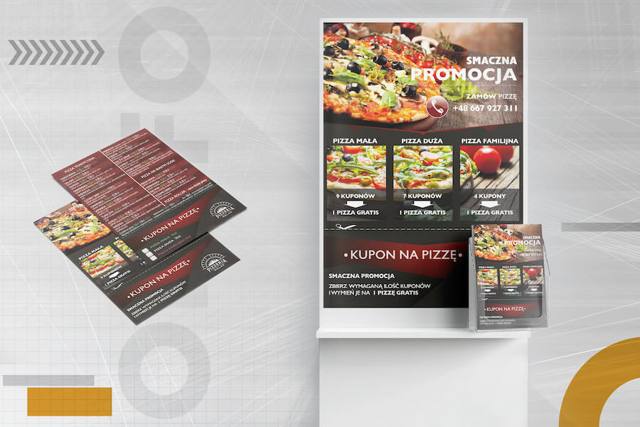 kolorowa ulotka reklamowa pizzeria relax w pawłowiczkach smaczna promocja